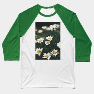 White and Yellow Flowers Baseball T-Shirt